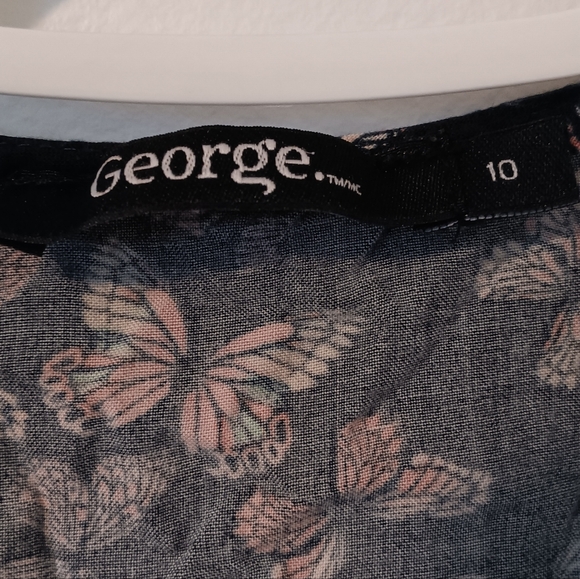 George Butterfly Print Top - Black and Pink - Picture 3 of 7
